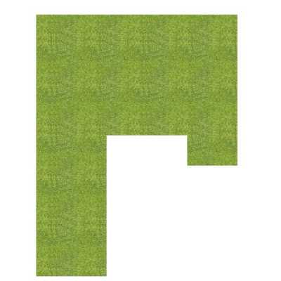 Vidutinio sudėtingumo vejos plotas